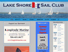 Tablet Screenshot of lakeshoresailclub.org
